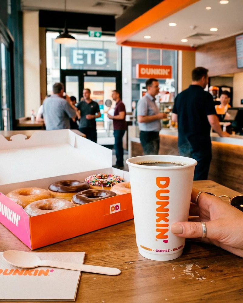Dunkin en la sala de embarque